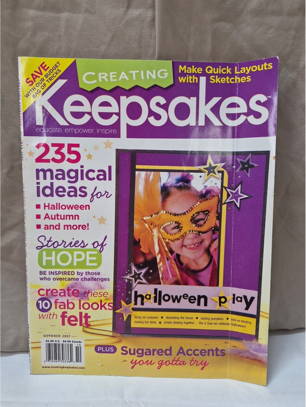 Creating Keepsakes Magazine October 2007 Issue - Scrapbooking Ideas 4 Fall J161